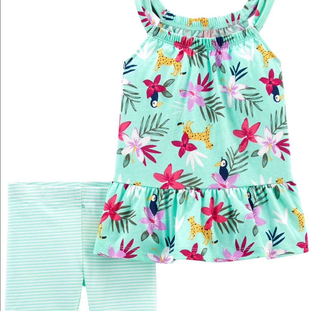 2-Piece Floral Tank & Bike Short Set 💕✨